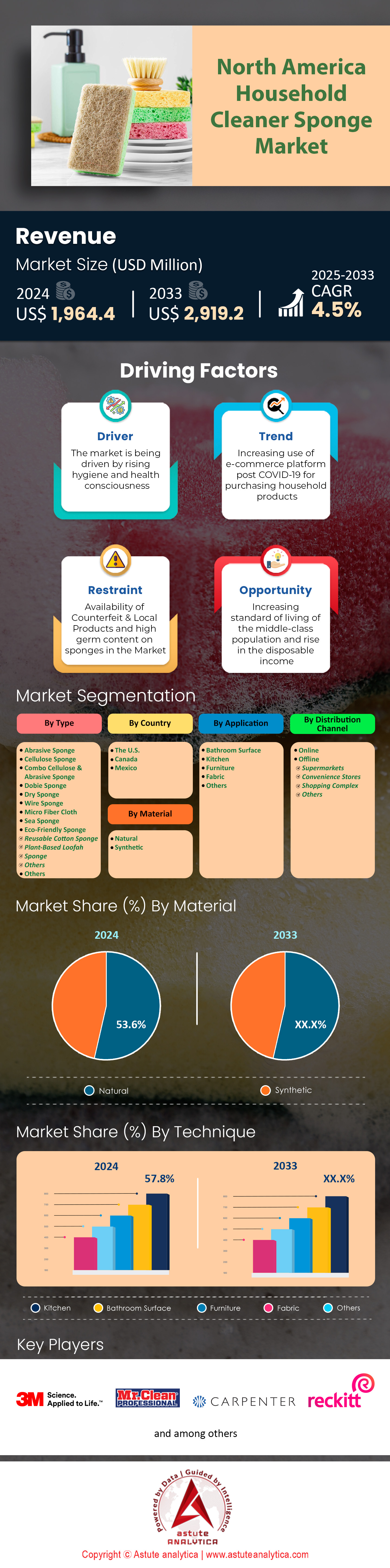북미 가정용 청소기 스펀지 시장